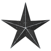 Faceted Metal Star Black Wall Hanging 12x12