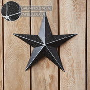 Faceted Metal Star Black Wall Hanging 12x12