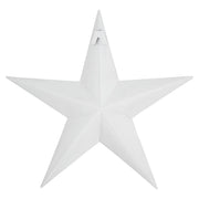 Faceted Metal Star White Wall Hanging 12x12