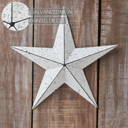 Faceted Metal Star White Wall Hanging 12x12