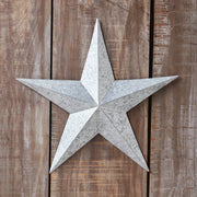 Faceted Metal Star Galvanized Wall Hanging 12x12