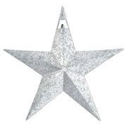 Faceted Metal Star Galvanized Wall Hanging 12x12