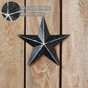 Faceted Metal Star Black Wall Hanging 8x8