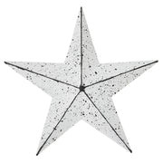 Faceted Metal Star White Wall Hanging 8x8