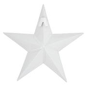 Faceted Metal Star White Wall Hanging 8x8