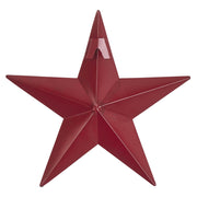 Faceted Metal Star Burgundy Wall Hanging 8x8