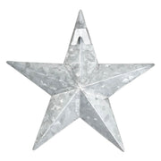 Faceted Metal Star Galvanized Wall Hanging 8x8