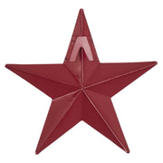 Faceted Metal Star Burgundy Wall Hanging 4x4