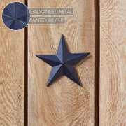 Faceted Metal Star Navy Wall Hanging 4x4