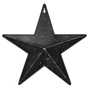 Faceted Metal Star Black Wall Hanging w/ Pocket 12x12