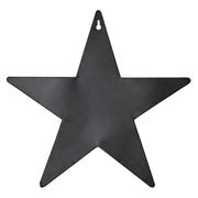 Faceted Metal Star Black Wall Hanging w/ Pocket 12x12