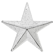 Faceted Metal Star White Wall Hanging w/ Pocket 12x12