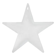 Faceted Metal Star White Wall Hanging w/ Pocket 12x12