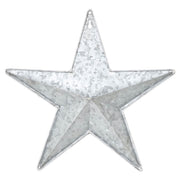 Faceted Metal Star Galvanized Wall Hanging w/ Pocket 12x12