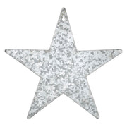 Faceted Metal Star Galvanized Wall Hanging w/ Pocket 12x12