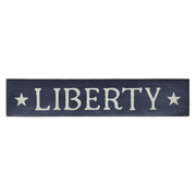 Navy Liberty Wooden Sign 3x14