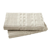 Waffle Weave Natural Standard Sham Set, 20x26 - Farmhouse Boho Decorative Pillow Covers (2-Pack)