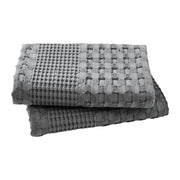 Waffle Weave Dark Gray Standard Shams (Set of 2, 20x26) - Farmhouse Boho Decorative Pillow Covers for Bedroom Decor