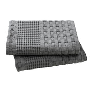 Waffle Weave Dark Gray King Shams (20x36, Set of 2) - Farmhouse Boho Decorative Pillow Covers for Bedroom Decor