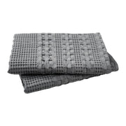 Dark Gray Waffle Weave Euro Shams (Set of 2, 26x26) - Farmhouse Boho Decorative Pillow Covers for Bedroom Decor