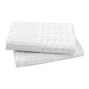 Waffle Weave White Standard Sham Set, 20x26 - Farmhouse Boho Decorative Pillow Covers (2-Pack)