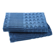 Waffle Weave Navy Blue King Shams (Set of 2), 20x36 - Farmhouse & Boho Decorative Pillow Covers