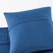 Waffle Weave Navy Blue 24x24 Pillow Cover Set (2-Pack) - Boho Farmhouse Decorative Throw Pillow Covers for Bed & Living Room