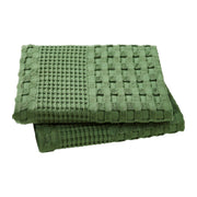 Waffle Weave Olive Green Queen Shams (Set of 2), 20x30 - Farmhouse Boho Decorative Pillow Covers