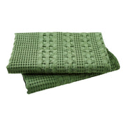 Waffle Weave Olive Green Euro Sham Set (2-Pack) 26x26 - Farmhouse Boho Decorative Pillow Covers