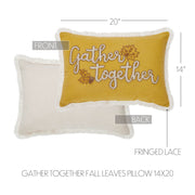 Gather Together Fall Leaves Pillow 14x20