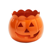 Tealight Holder Jack-O-Lantern Orange 3x3.5x3.5