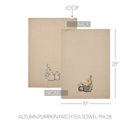 Autumn Pumpkin Patch Tea Towel 19x28