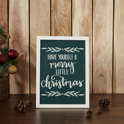 Have Yourself A Merry Little Christmas Green Wall Hanging Sign 15x11