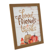 Food Friends & Thanks Wall Sign 12x10