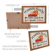 Shiplap Pumpkin Patch Red Truck Wall Sign 10x14