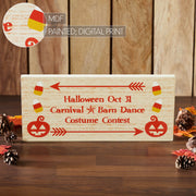 Halloween Carnival MDF Sign 7x16x1