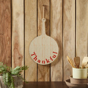 Thankful Round MDF Cutting Board Sign 19x12