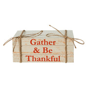 Gather & Be Thankful Faux Book Stack 2.5x6x4