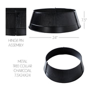 Metal Tree Collar Charcoal 7.5x24x24