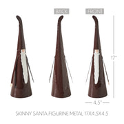 Skinny Santa Figurine Metal 17x4.5x4.5