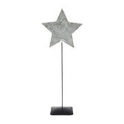 Decorative Galvanized Metal Star With Base 16x6x3