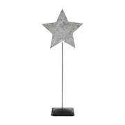 Decorative Galvanized Metal Star With Base 16x6x3