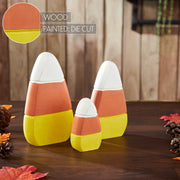 Candy Corn Wood Decor Set of 3 Sizes