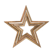 Wooden Nested Stars Natural 3-in-1 13x13x1.5
