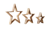 Wooden Nested Stars Natural 3-in-1 13x13x1.5