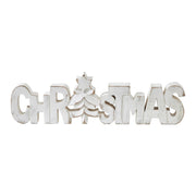 CHRISTMAS Carved Wooden Sign 15x4.25x1