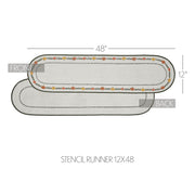 Pumpkin Bounty Stencil Runner 12x48