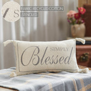 Harvest Blessings Simply Blessed Woven Pillow 7x13