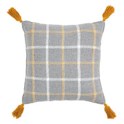 Harvest Blessings Woven Plaid Pillow 12x12