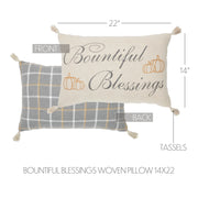 Harvest Blessings Bountiful Blessings Woven Pillow 14x22